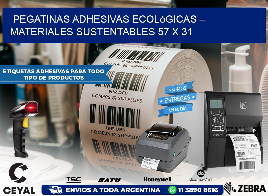 Pegatinas Adhesivas Ecológicas – Materiales Sustentables 57 x 31