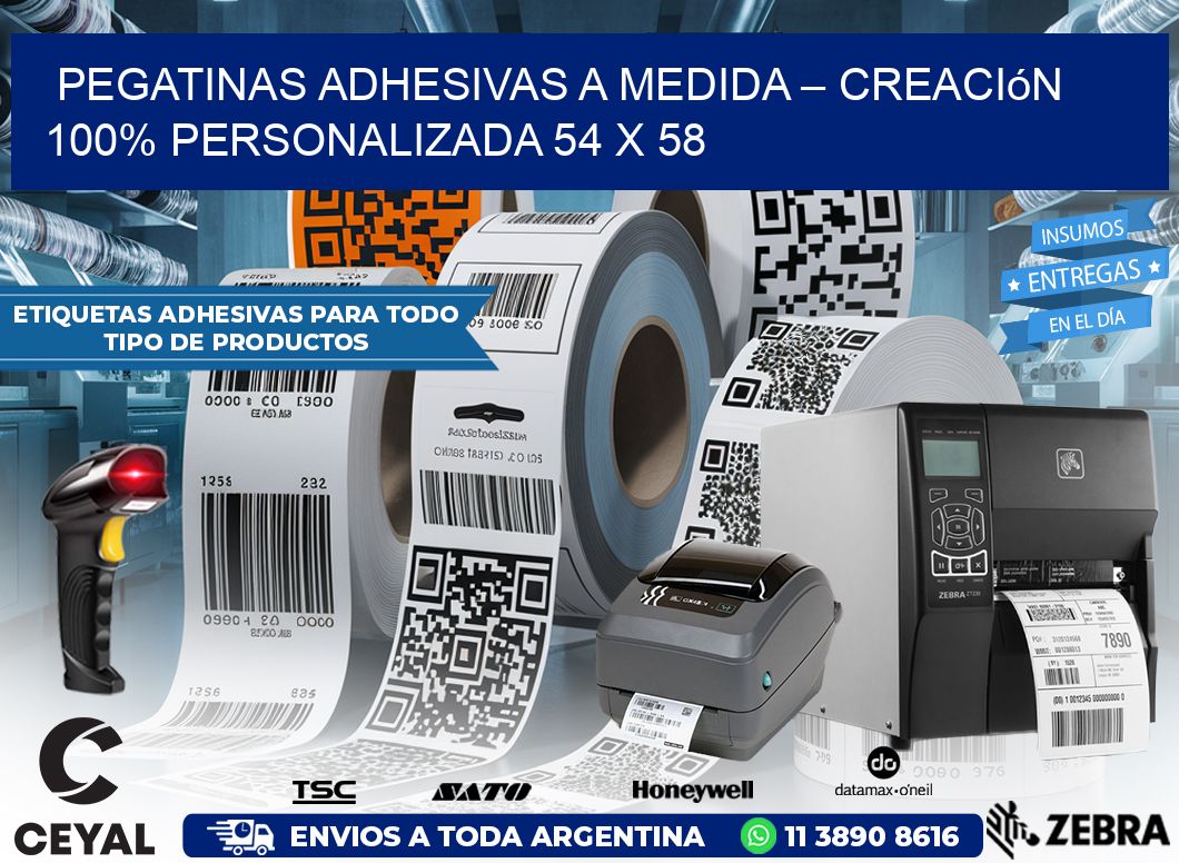 Pegatinas Adhesivas a Medida – Creación 100% Personalizada 54 x 58