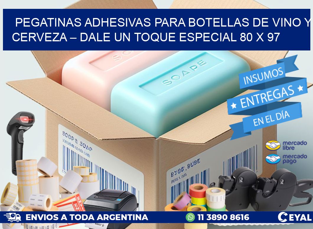 Pegatinas Adhesivas para Botellas de Vino y Cerveza – Dale un Toque Especial 80 x 97