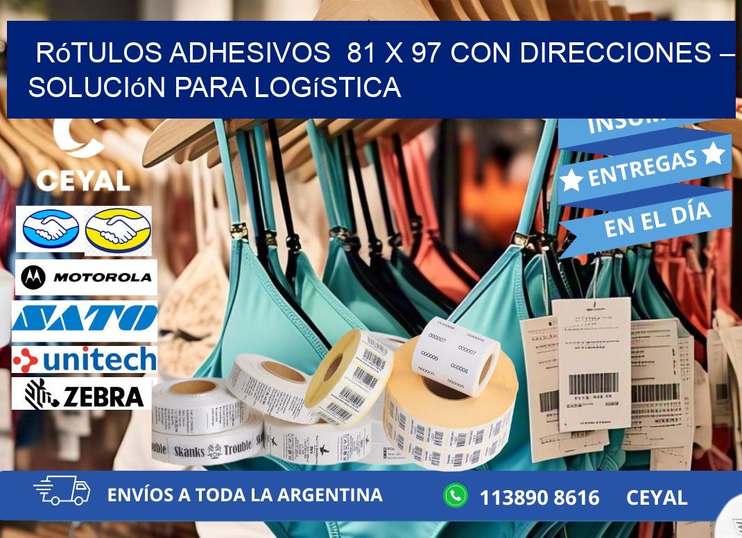 Rótulos Adhesivos  81 x 97 con Direcciones – Solución para Logística