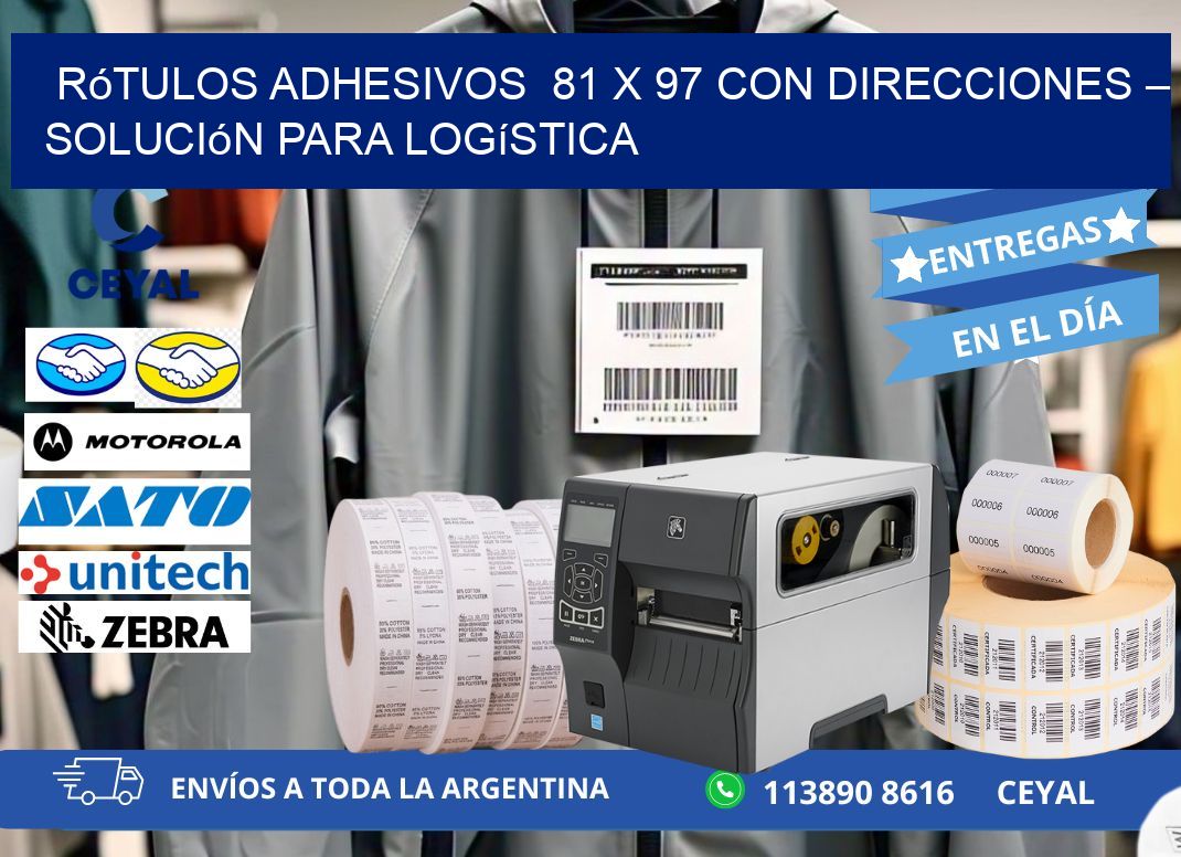 Rótulos Adhesivos  81 x 97 con Direcciones – Solución para Logística