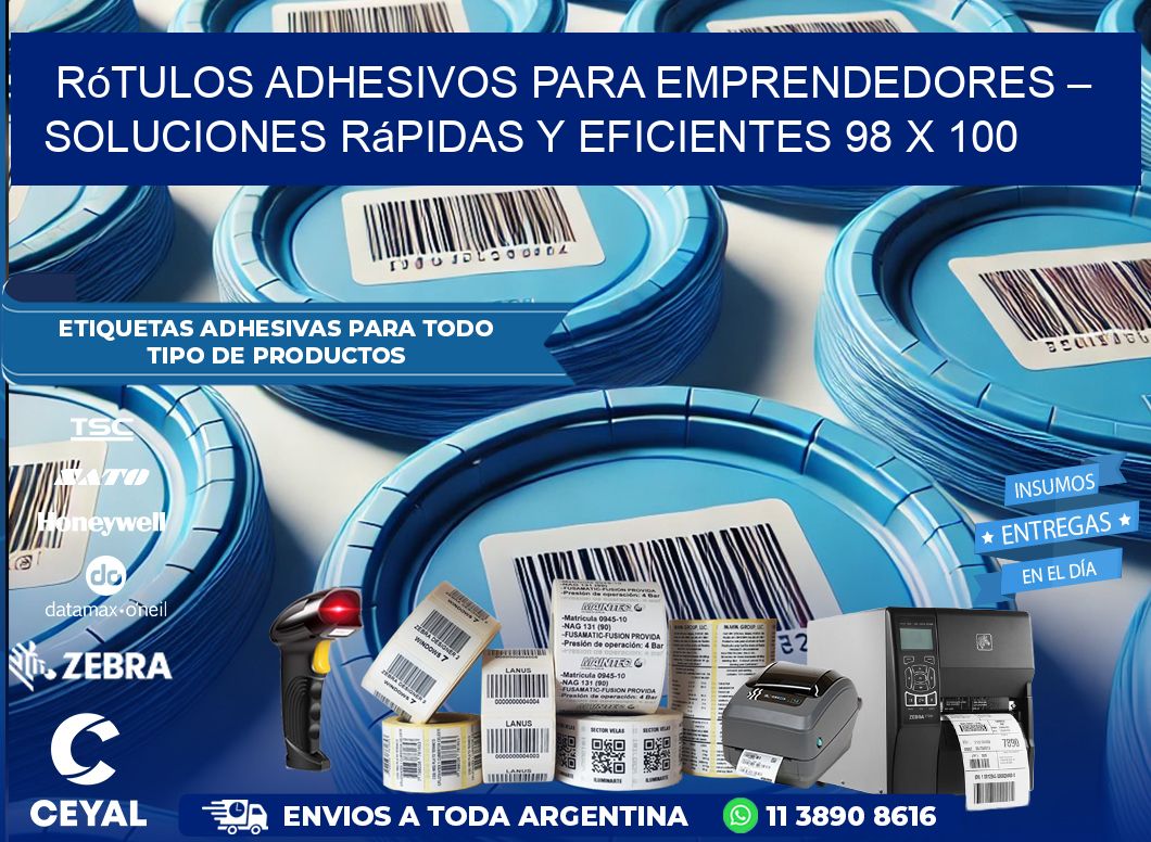 Rótulos Adhesivos para Emprendedores – Soluciones Rápidas y Eficientes 98 x 100