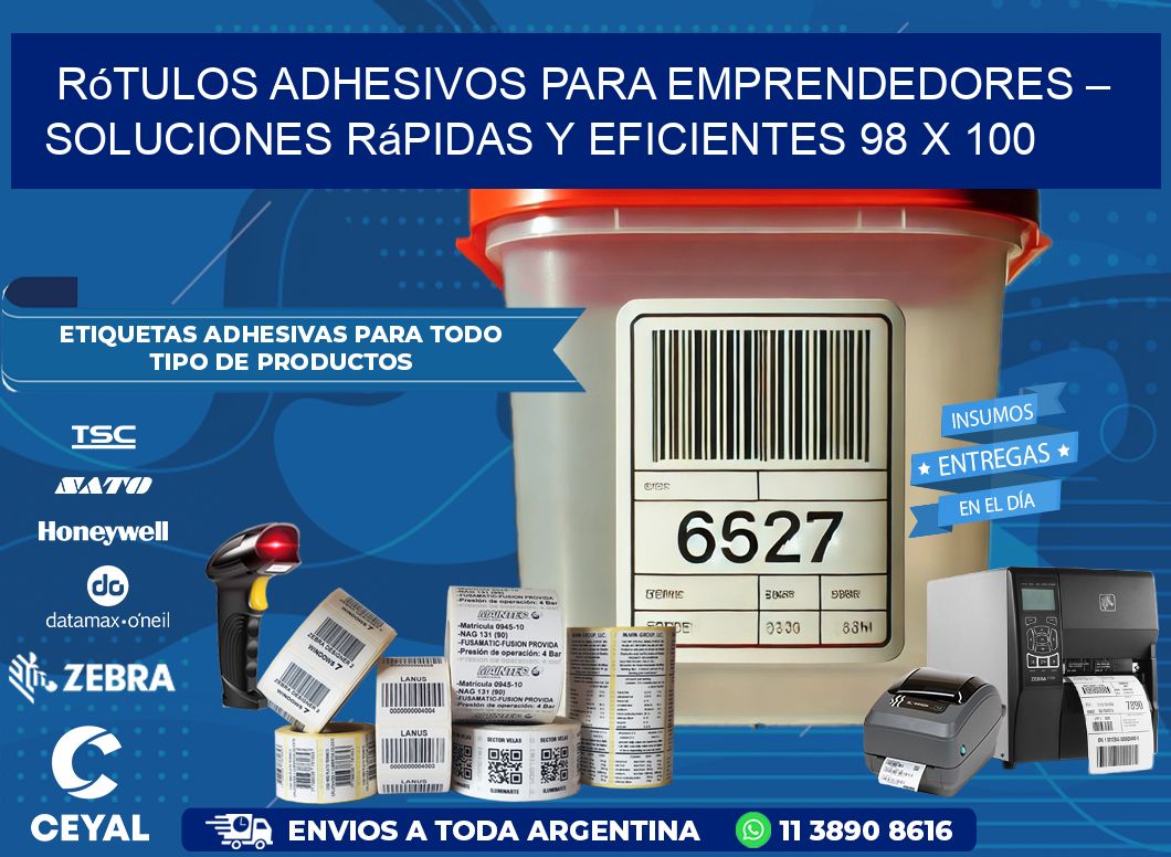 Rótulos Adhesivos para Emprendedores – Soluciones Rápidas y Eficientes 98 x 100