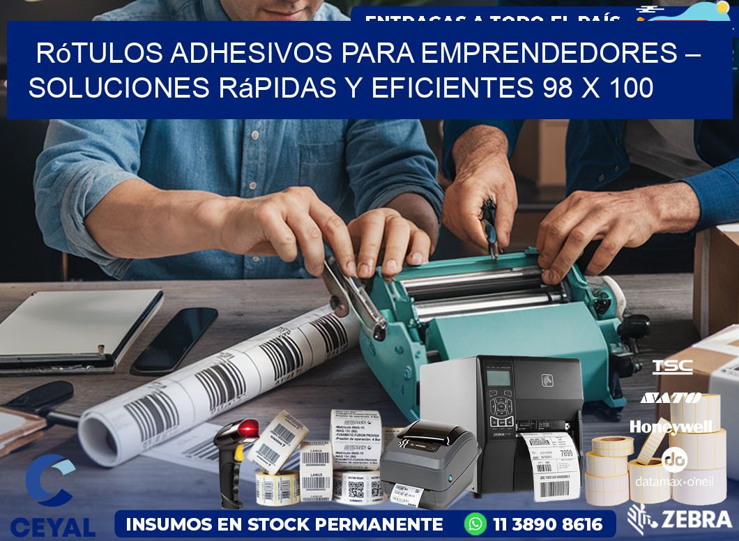 Rótulos Adhesivos para Emprendedores – Soluciones Rápidas y Eficientes 98 x 100