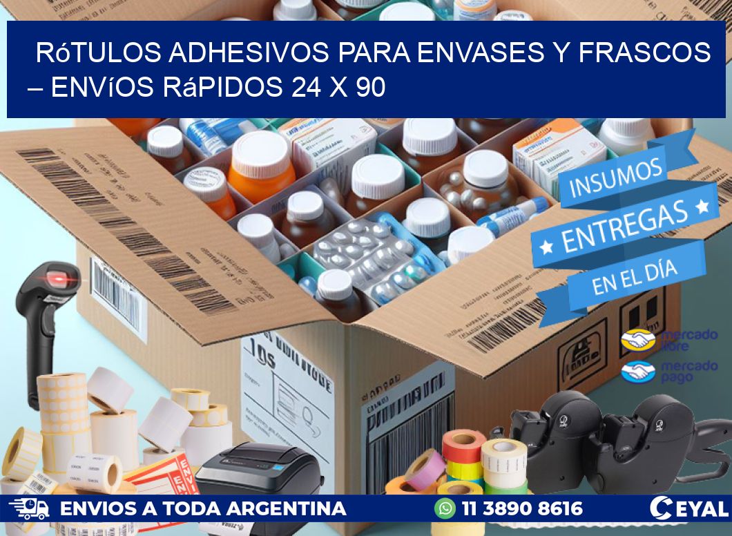 Rótulos Adhesivos para Envases y Frascos – Envíos Rápidos 24 x 90