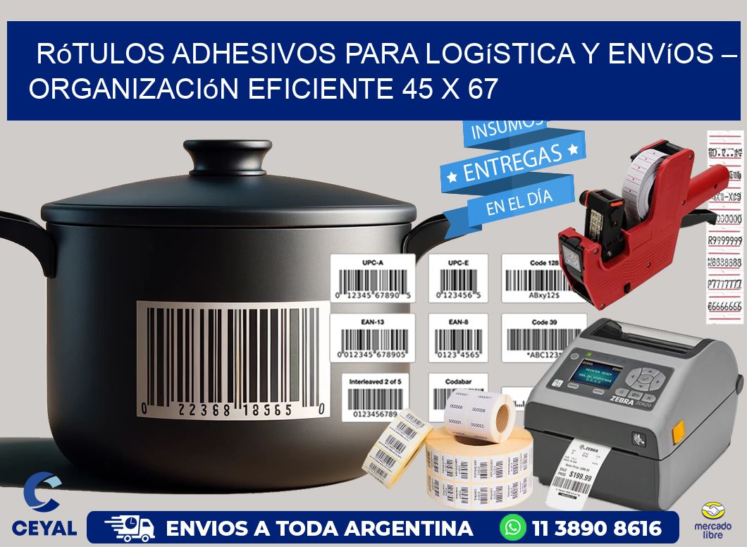 Rótulos Adhesivos para Logística y Envíos – Organización Eficiente 45 x 67