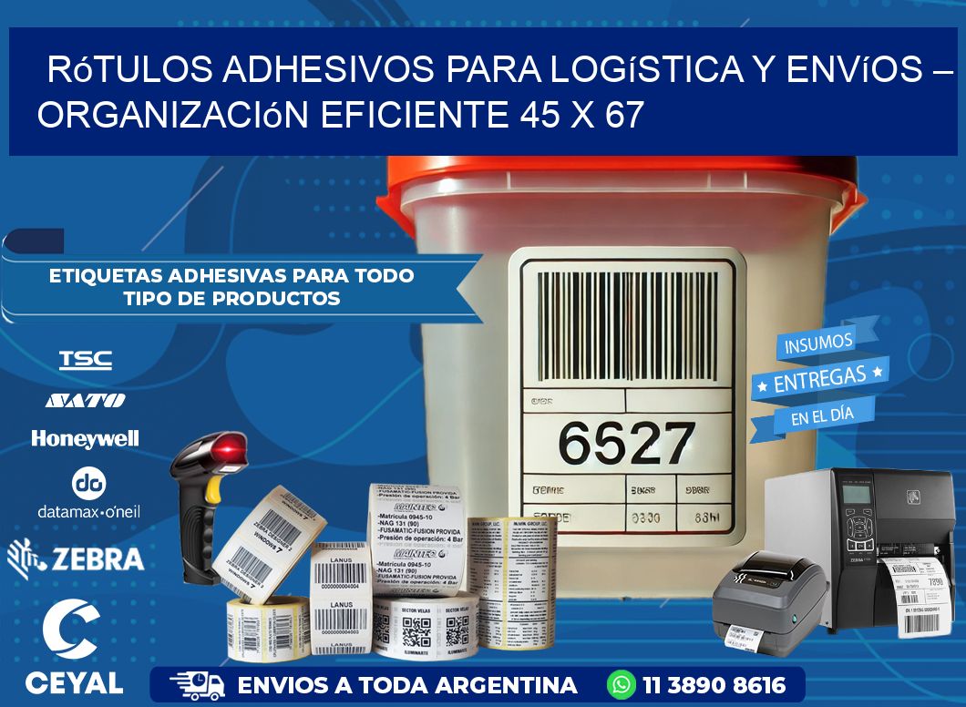 Rótulos Adhesivos para Logística y Envíos – Organización Eficiente 45 x 67