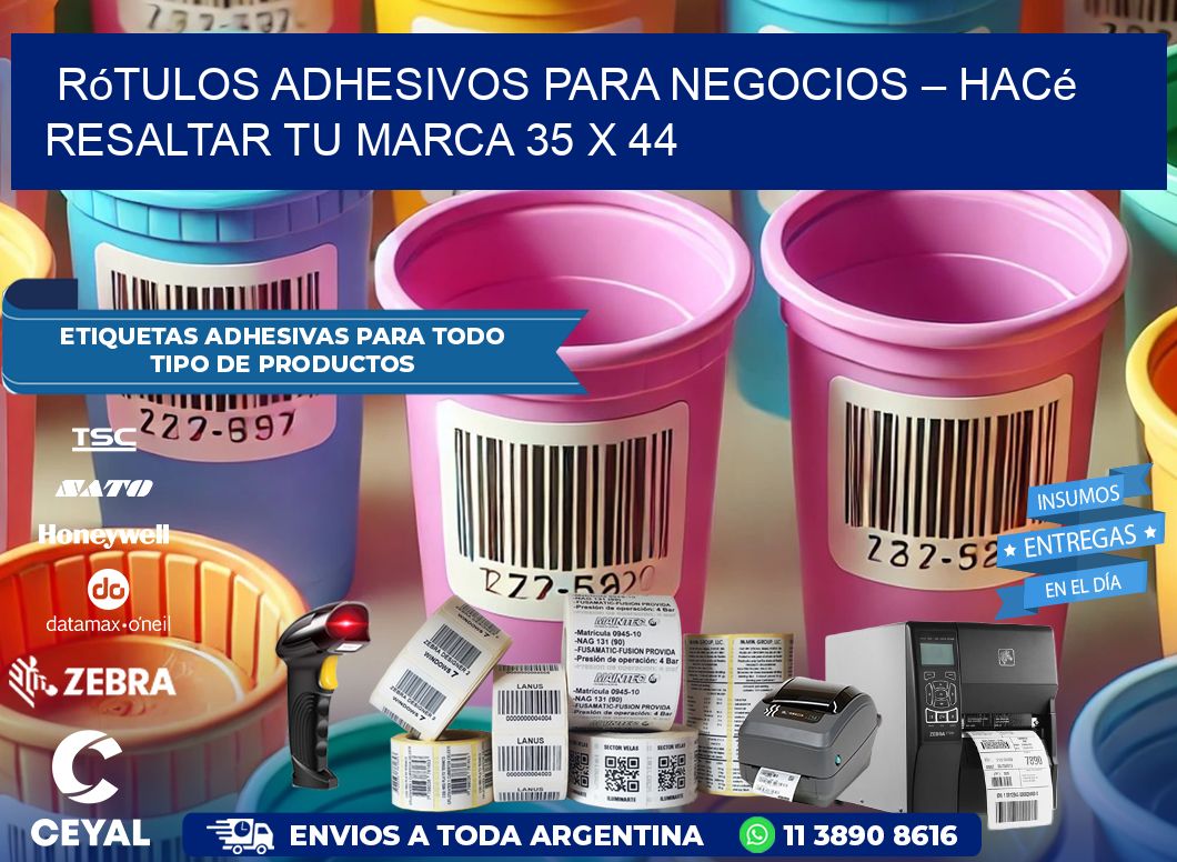 Rótulos Adhesivos para Negocios – Hacé Resaltar Tu Marca 35 x 44