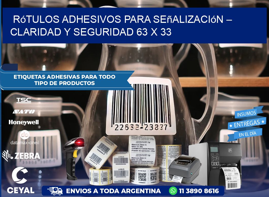 Rótulos Adhesivos para Señalización – Claridad y Seguridad 63 x 33