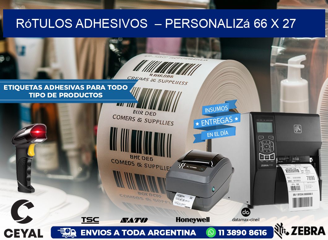 Rótulos Adhesivos  – Personalizá 66 x 27