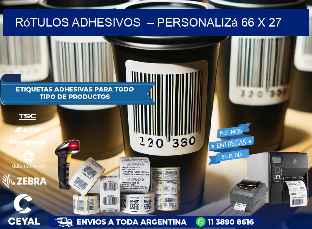 Rótulos Adhesivos  – Personalizá 66 x 27