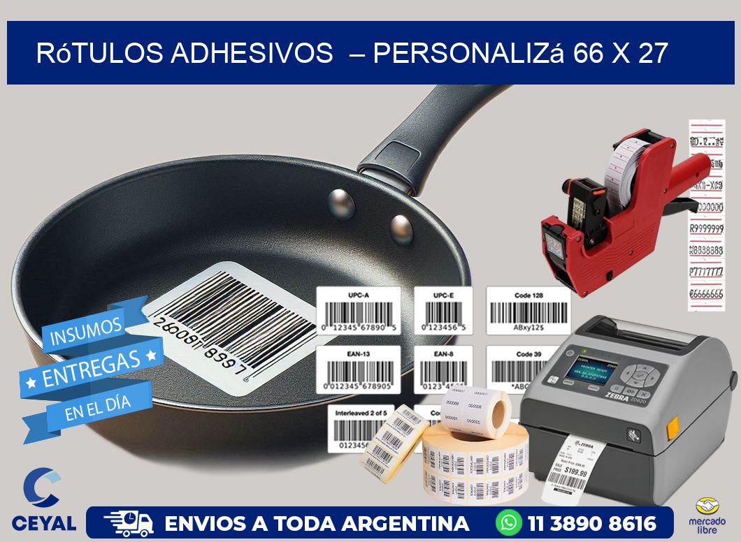 Rótulos Adhesivos  – Personalizá 66 x 27