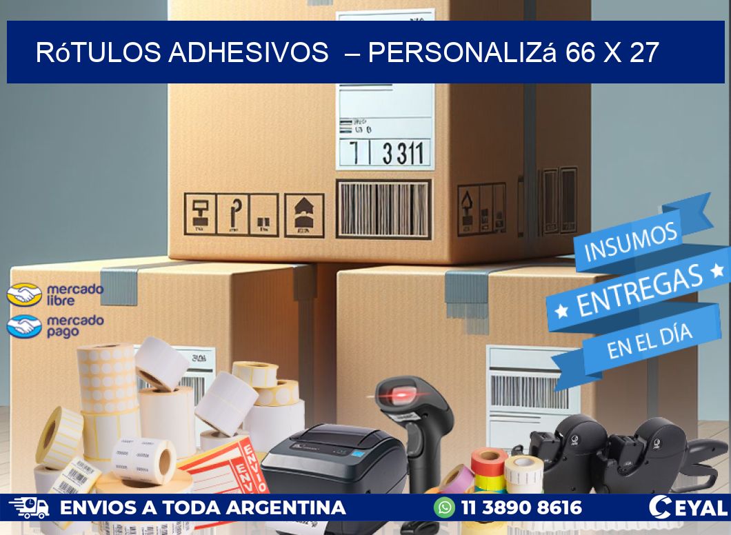 Rótulos Adhesivos  – Personalizá 66 x 27