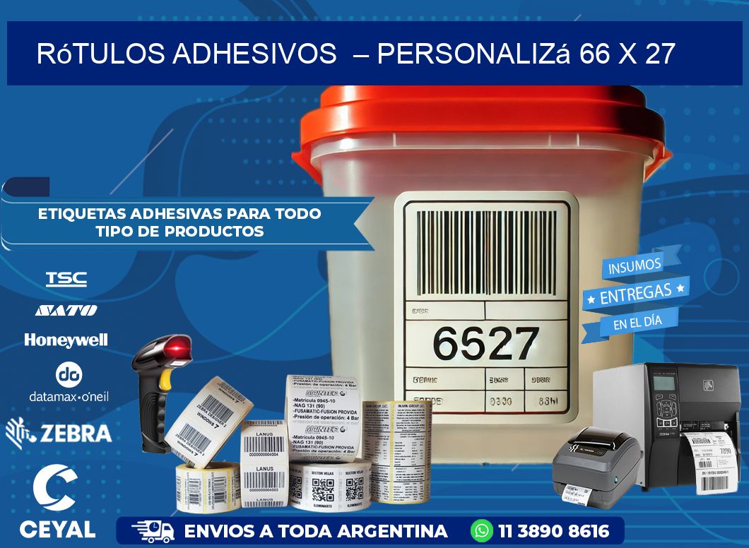 Rótulos Adhesivos  – Personalizá 66 x 27