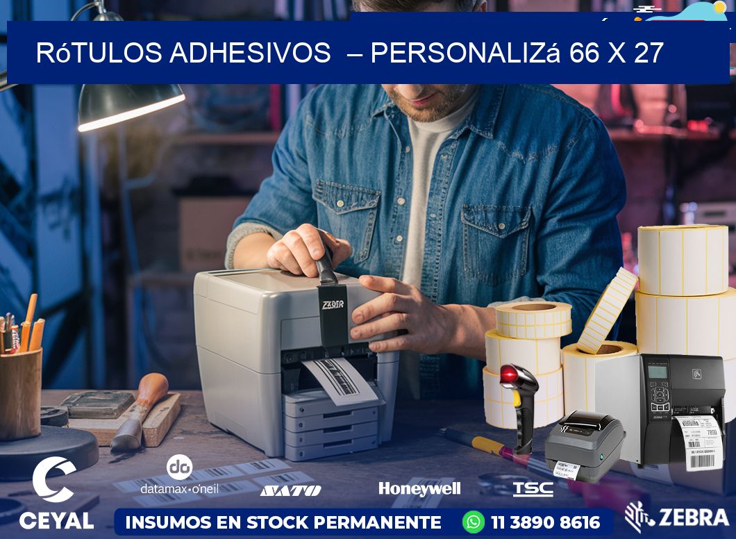 Rótulos Adhesivos  – Personalizá 66 x 27