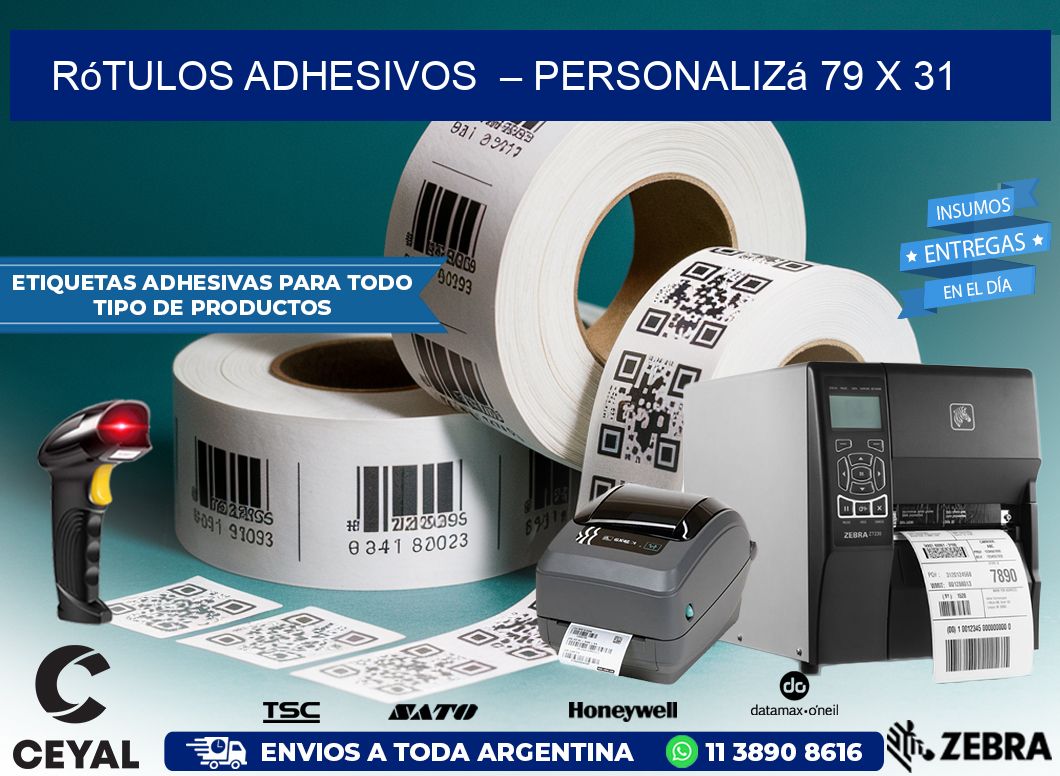 Rótulos Adhesivos  – Personalizá 79 x 31