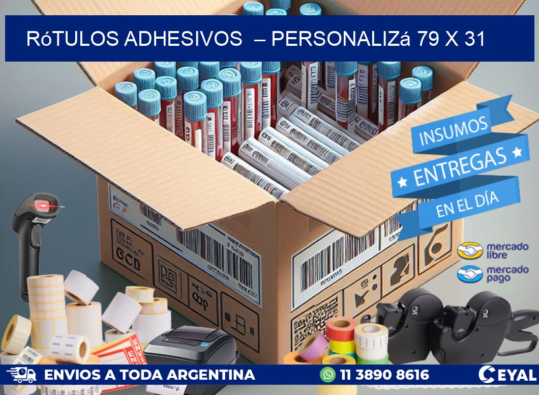 Rótulos Adhesivos  – Personalizá 79 x 31