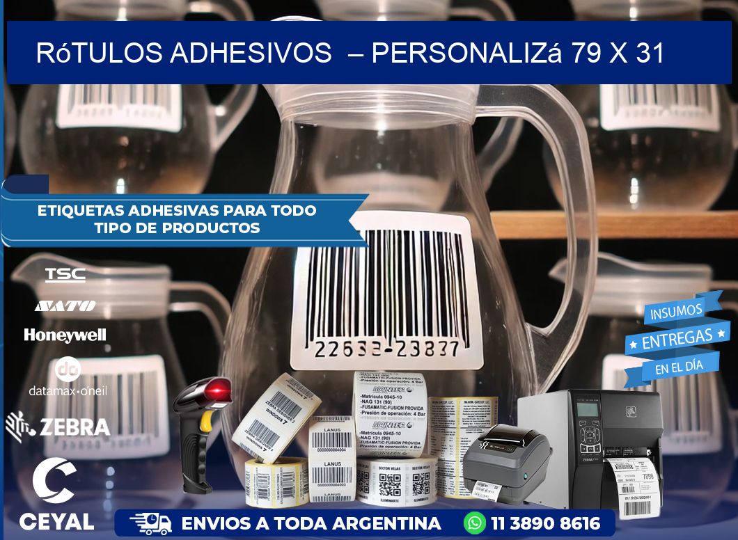 Rótulos Adhesivos  – Personalizá 79 x 31