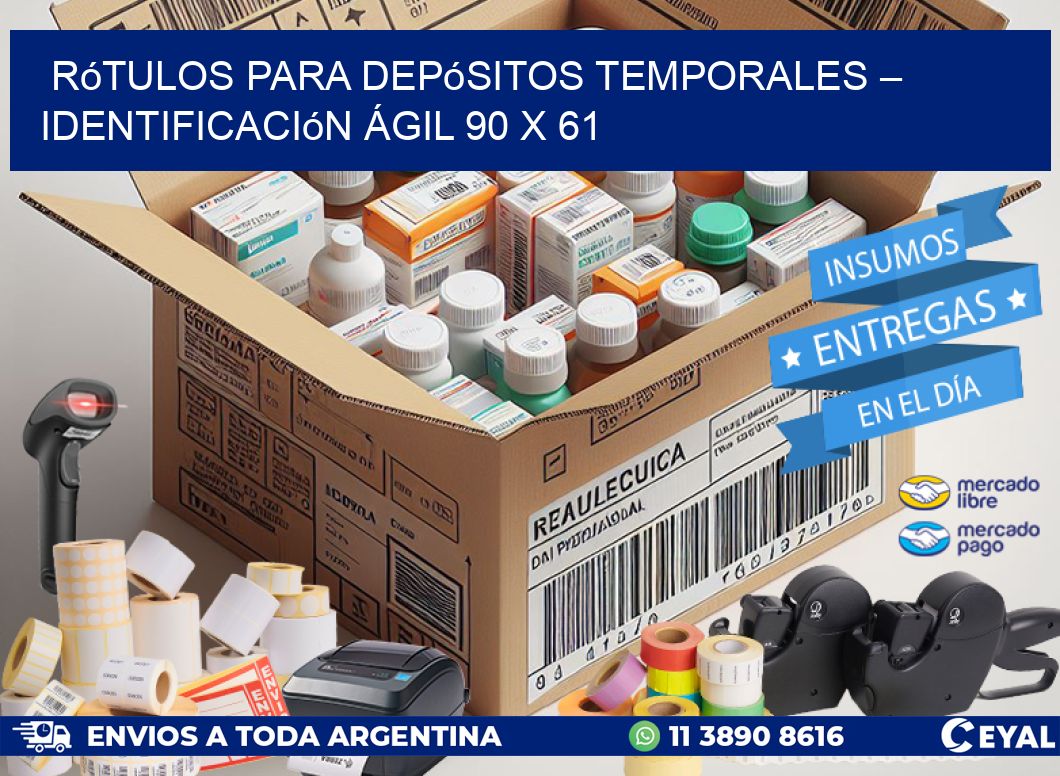 Rótulos para Depósitos Temporales – Identificación Ágil 90 x 61