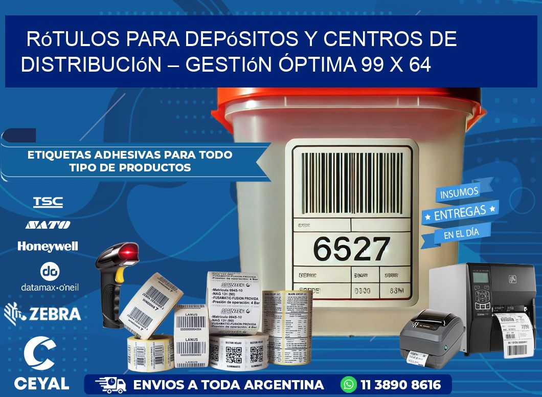 Rótulos para Depósitos y Centros de Distribución – Gestión Óptima 99 x 64