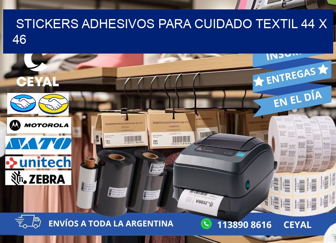 STICKERS ADHESIVOS PARA CUIDADO TEXTIL 44 x 46