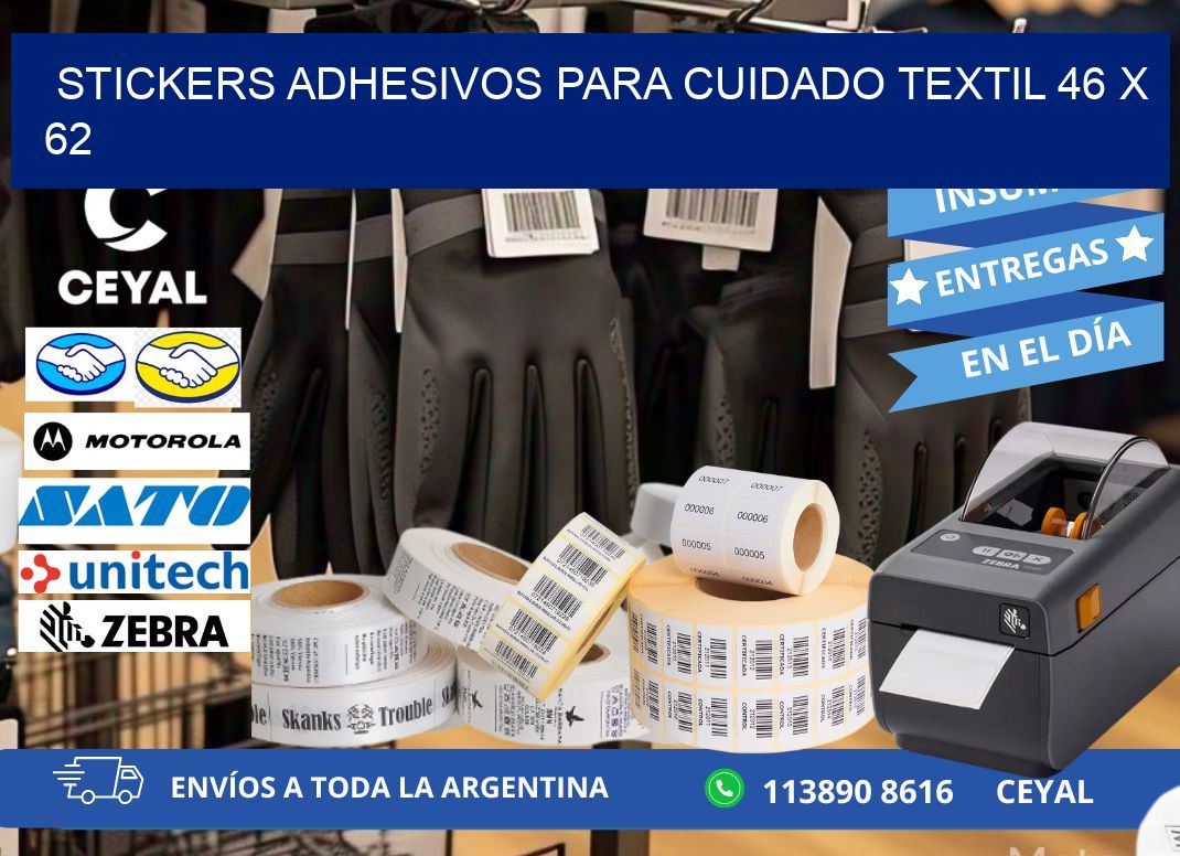 STICKERS ADHESIVOS PARA CUIDADO TEXTIL 46 x 62