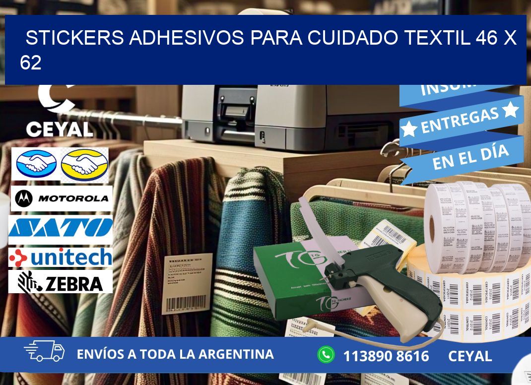 STICKERS ADHESIVOS PARA CUIDADO TEXTIL 46 x 62