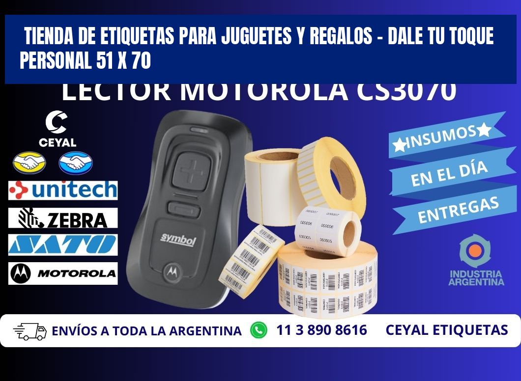 Tienda de Etiquetas para Juguetes y Regalos – Dale Tu Toque Personal 51 x 70