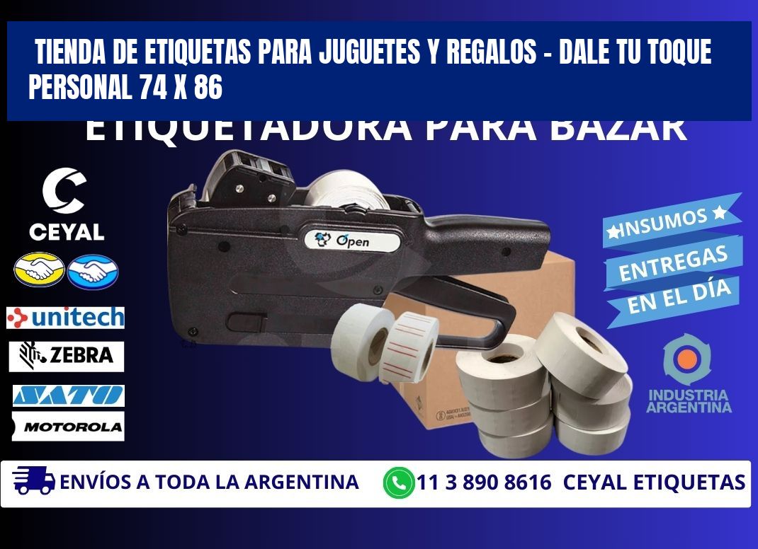 Tienda de Etiquetas para Juguetes y Regalos – Dale Tu Toque Personal 74 x 86