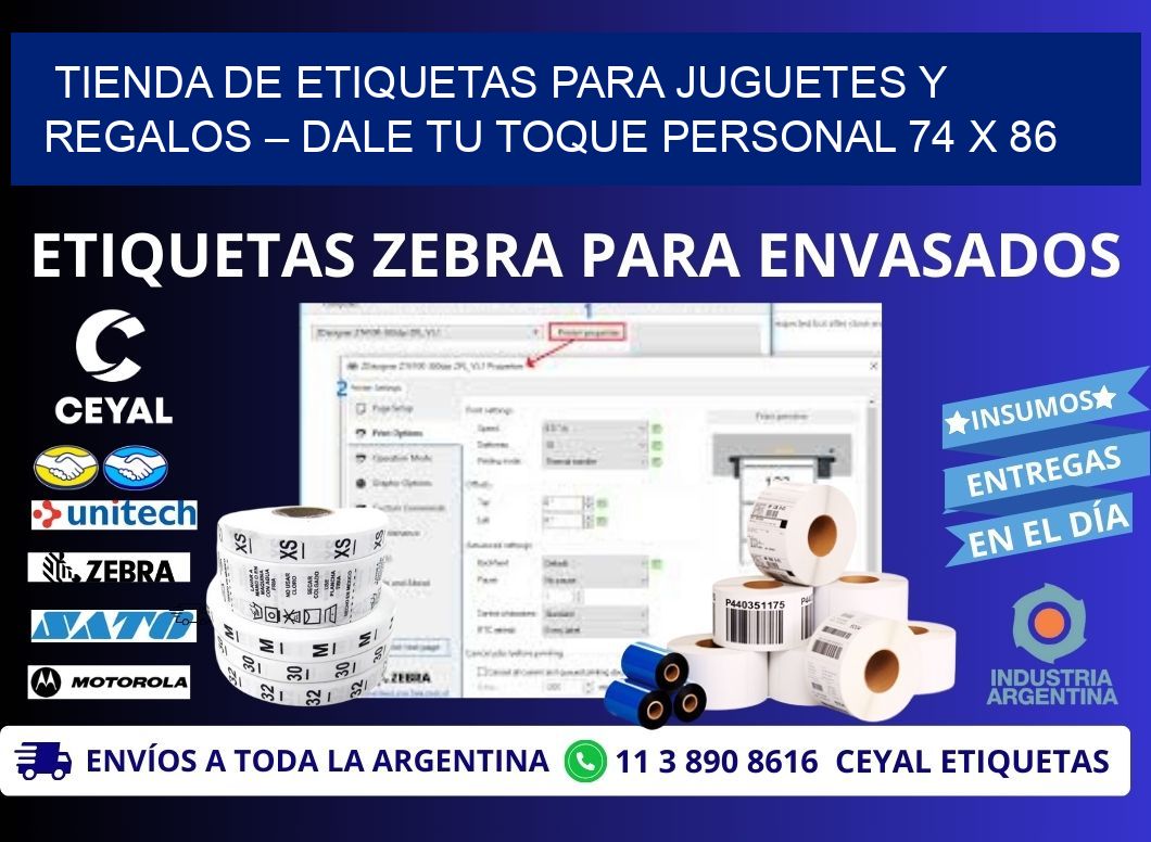 Tienda de Etiquetas para Juguetes y Regalos – Dale Tu Toque Personal 74 x 86