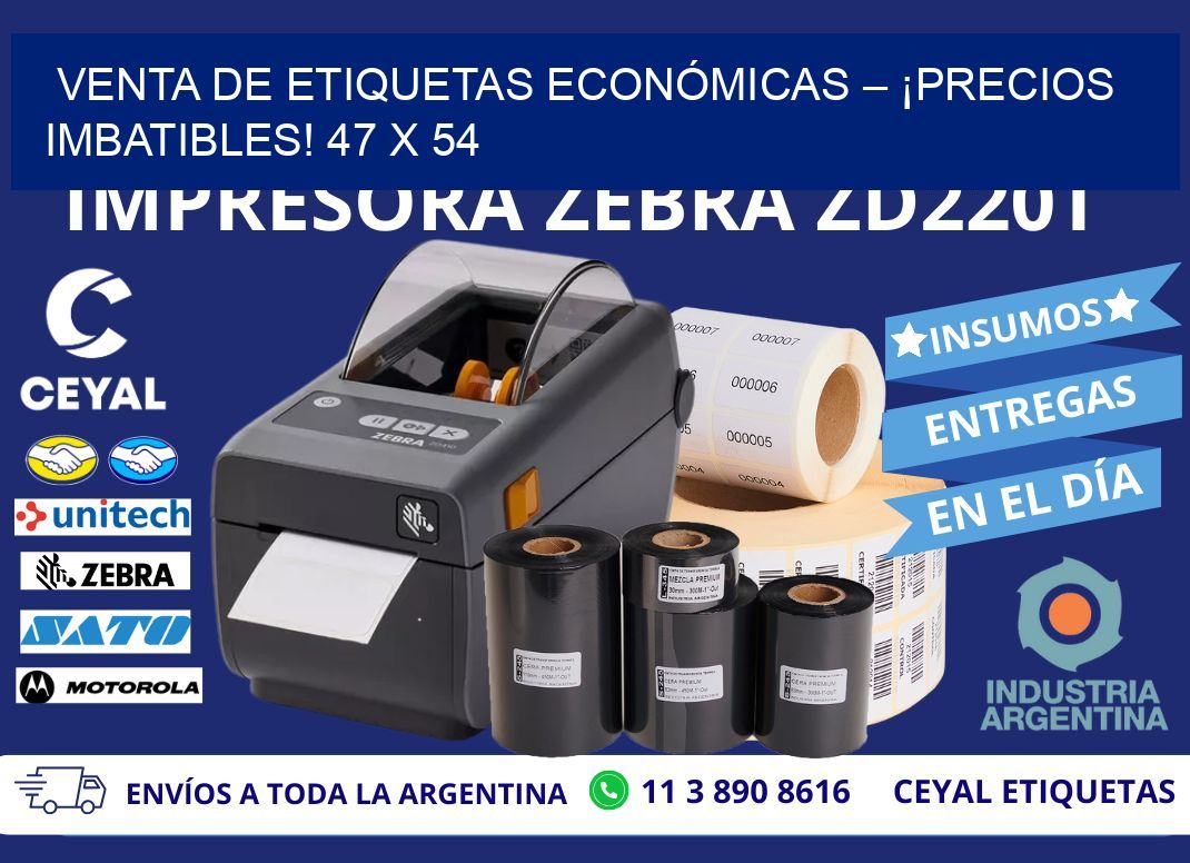 VENTA DE ETIQUETAS ECONÓMICAS – ¡PRECIOS IMBATIBLES! 47 x 54