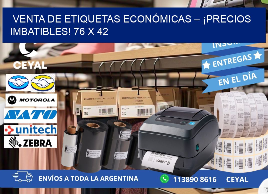 VENTA DE ETIQUETAS ECONÓMICAS – ¡PRECIOS IMBATIBLES! 76 x 42