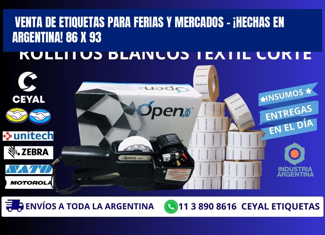 VENTA DE ETIQUETAS PARA FERIAS Y MERCADOS – ¡HECHAS EN ARGENTINA! 86 x 93