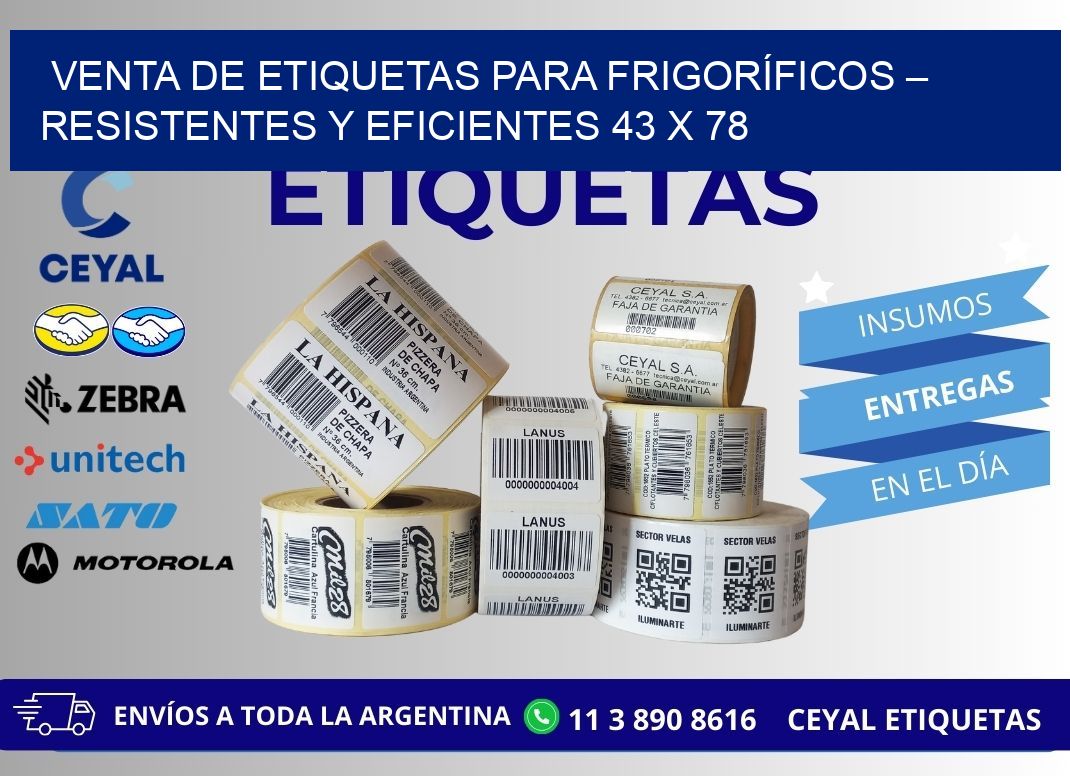 VENTA DE ETIQUETAS PARA FRIGORÍFICOS – RESISTENTES Y EFICIENTES 43 x 78