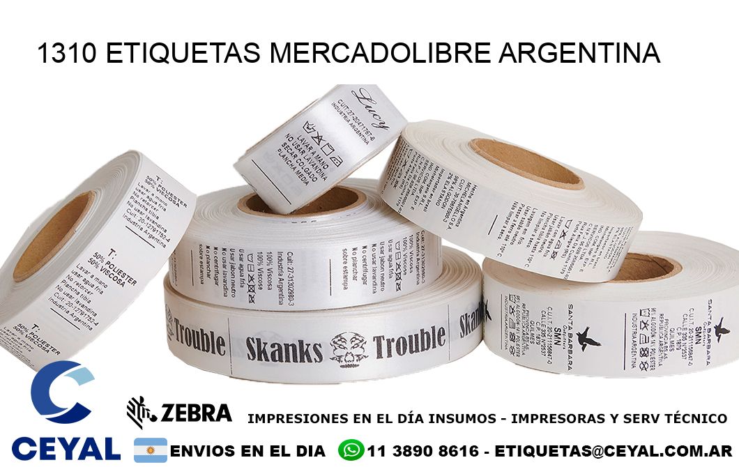 1310 ETIQUETAS MERCADOLIBRE ARGENTINA