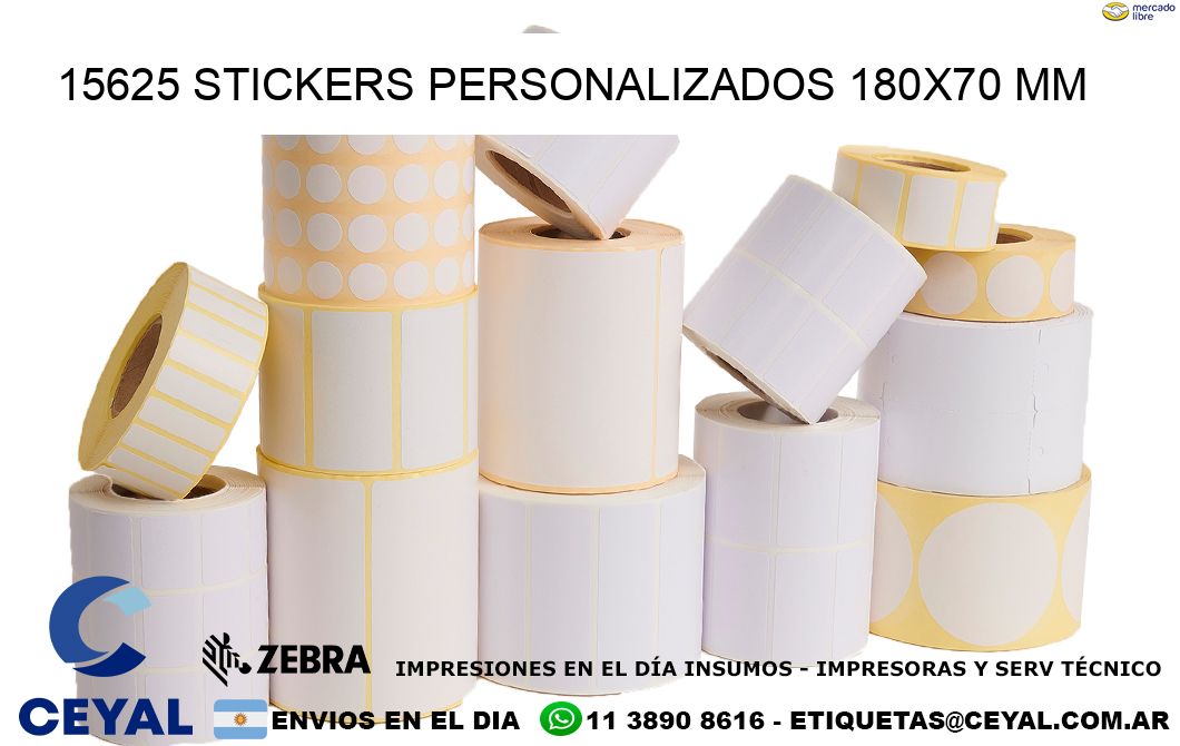 15625 STICKERS PERSONALIZADOS 180x70 mm