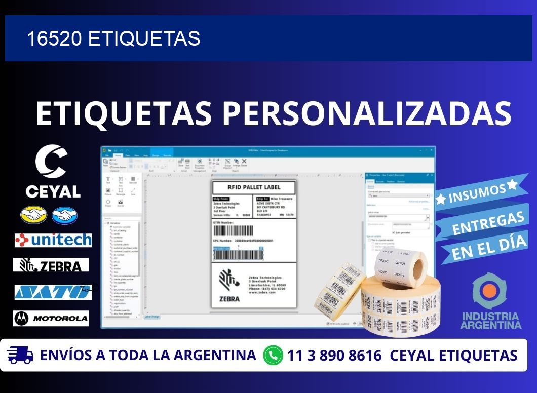 16520 ETIQUETAS