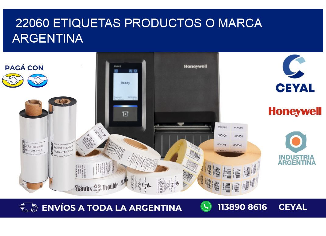 22060 ETIQUETAS PRODUCTOS O MARCA ARGENTINA