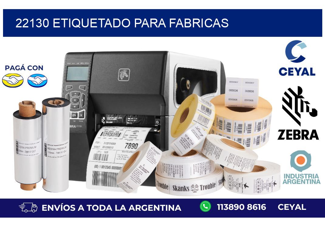 22130 ETIQUETADO PARA FABRICAS