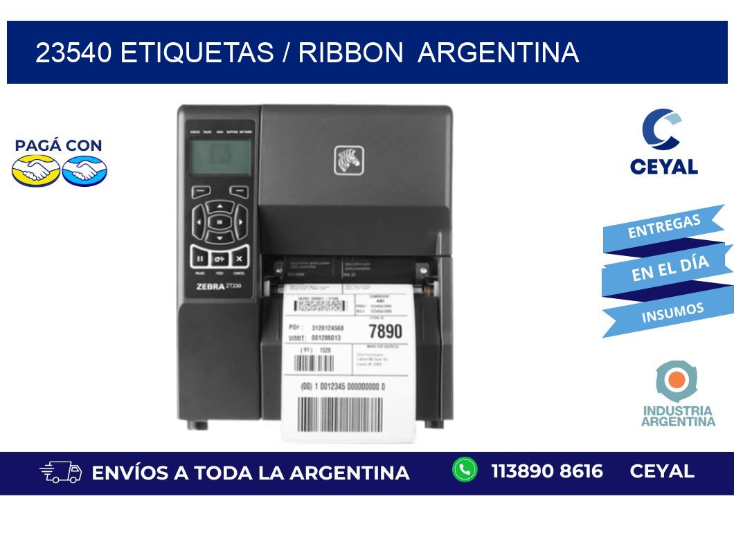 23540 ETIQUETAS / RIBBON  ARGENTINA