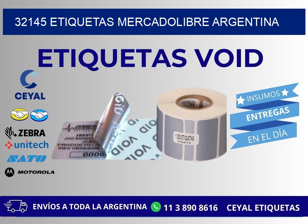 32145 ETIQUETAS MERCADOLIBRE ARGENTINA
