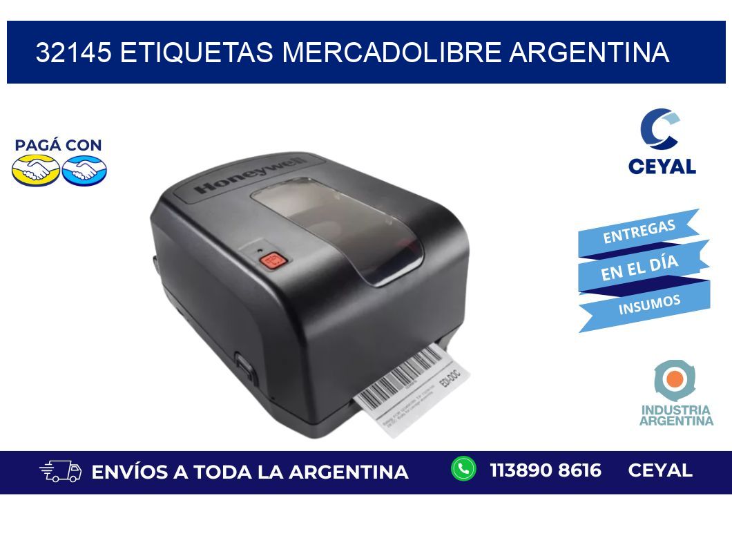 32145 ETIQUETAS MERCADOLIBRE ARGENTINA