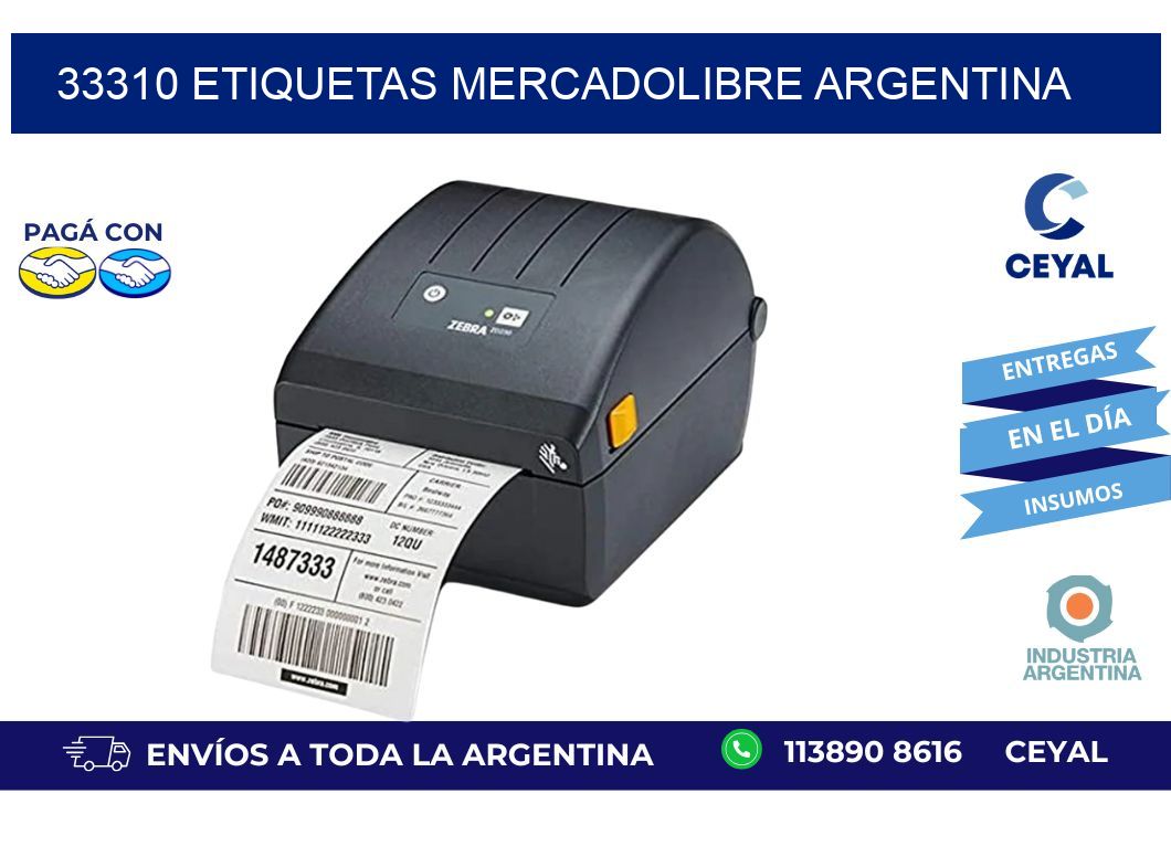 33310 ETIQUETAS MERCADOLIBRE ARGENTINA