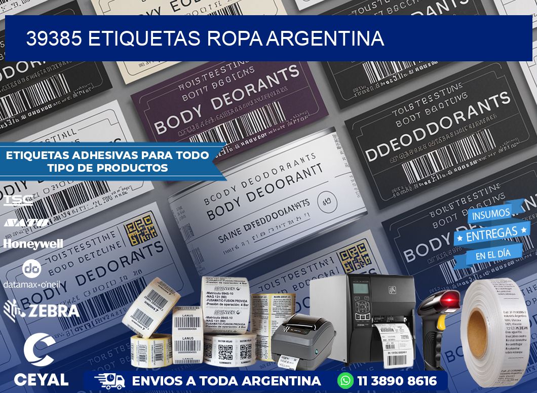 39385 ETIQUETAS ROPA ARGENTINA