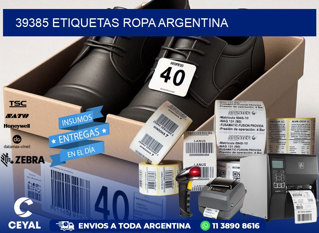 39385 ETIQUETAS ROPA ARGENTINA