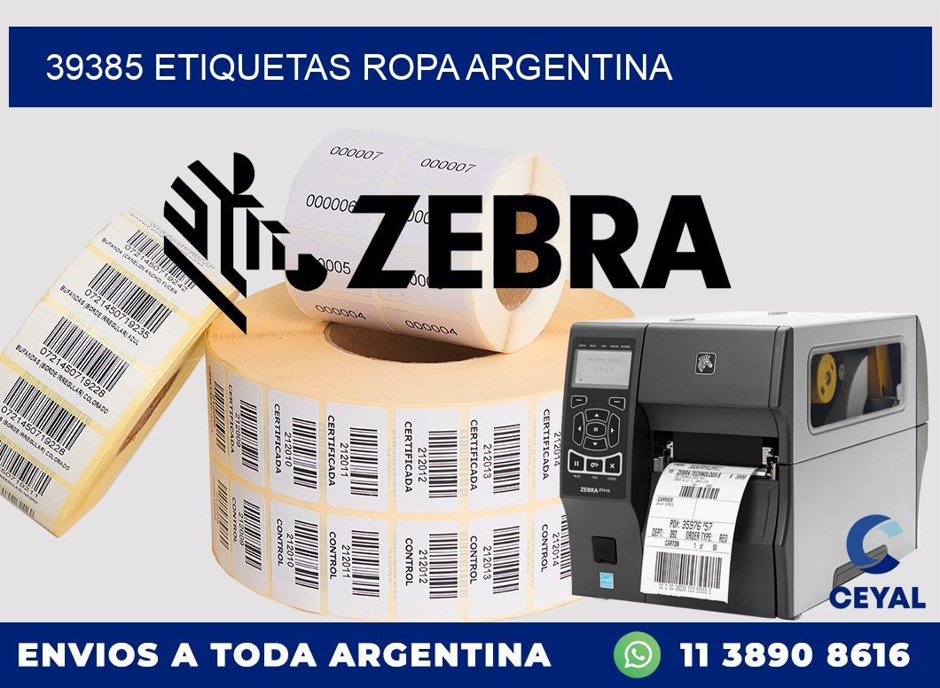 39385 ETIQUETAS ROPA ARGENTINA