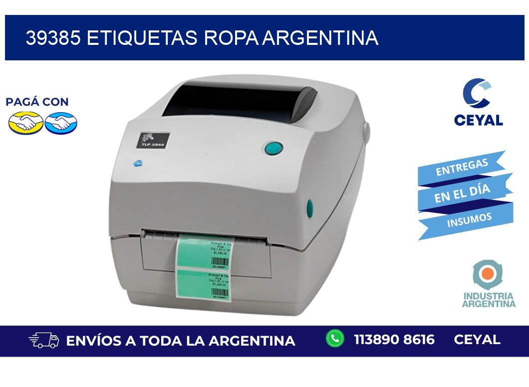 39385 ETIQUETAS ROPA ARGENTINA