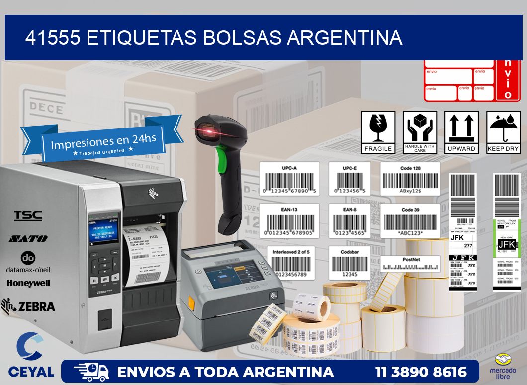 41555 ETIQUETAS BOLSAS ARGENTINA