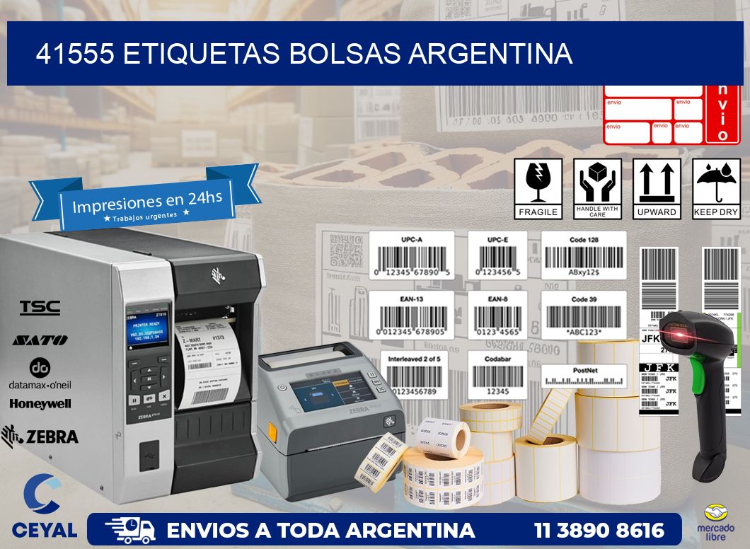 41555 ETIQUETAS BOLSAS ARGENTINA