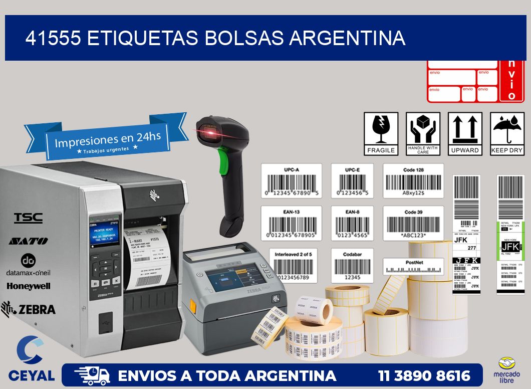 41555 ETIQUETAS BOLSAS ARGENTINA